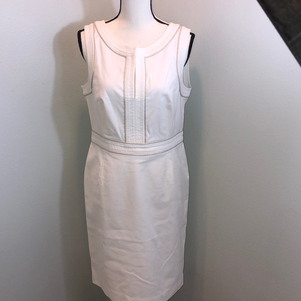 NWT Tory Burch Zoie Dress White and silver